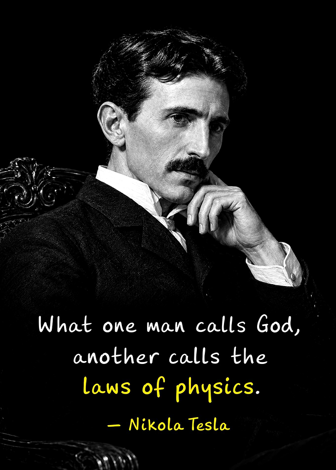 Nikola Tesla Inspirational Quote Poster