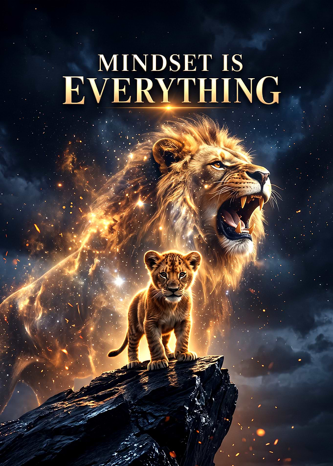Mindset Is Everything Lion Poster