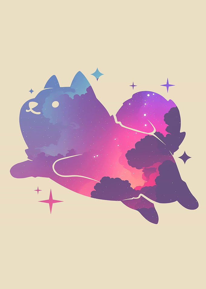 Cute Dog Galaxy Stars Cosmic
