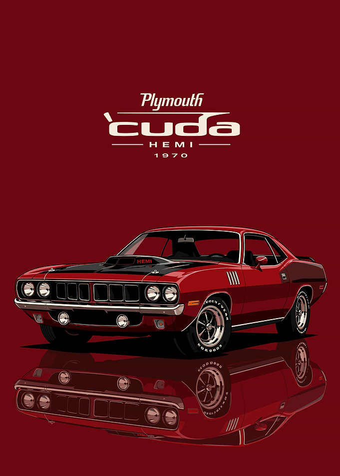 1970 Plymouth Hemi Cuda Poster