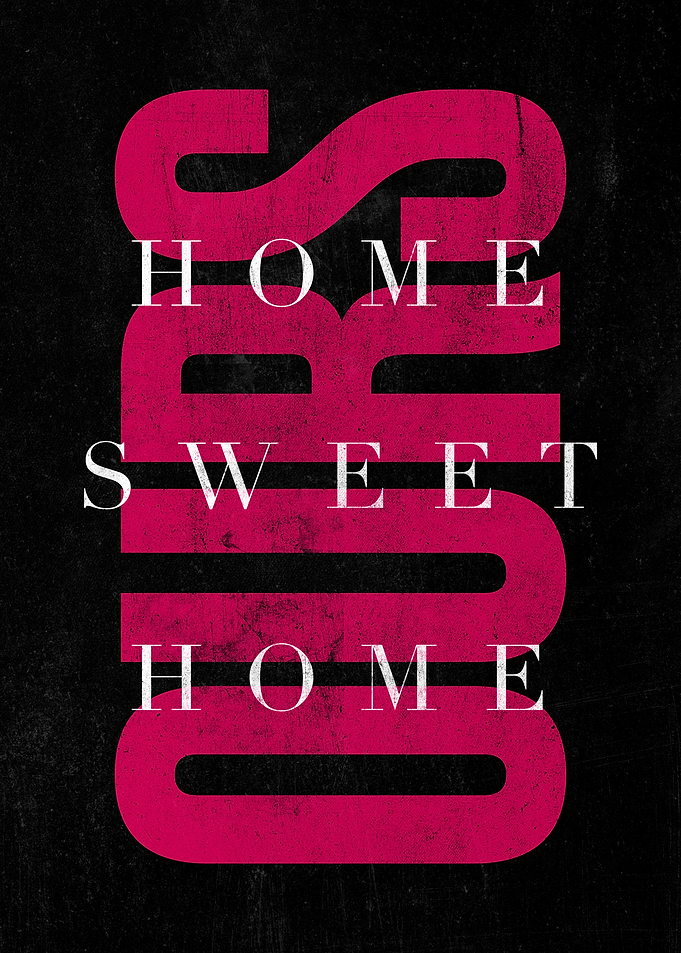 Home Sweet Home Text Art Poster