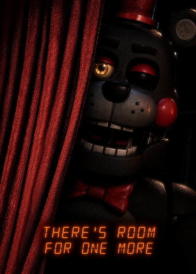 Lefty FNAF Behind the curtain Horror movie Poster