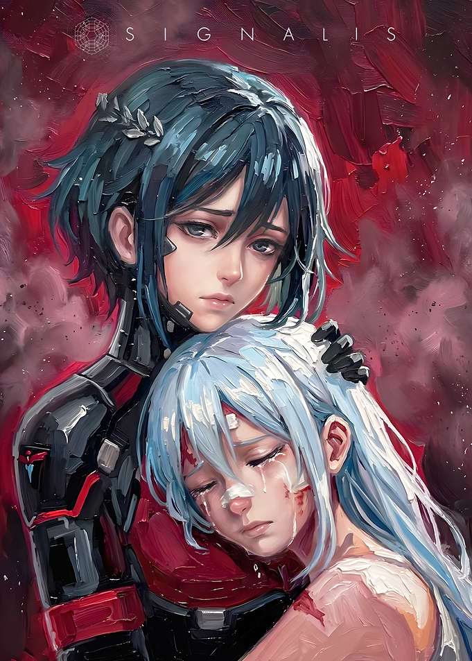 Signalis Elster and Ariane Embrace