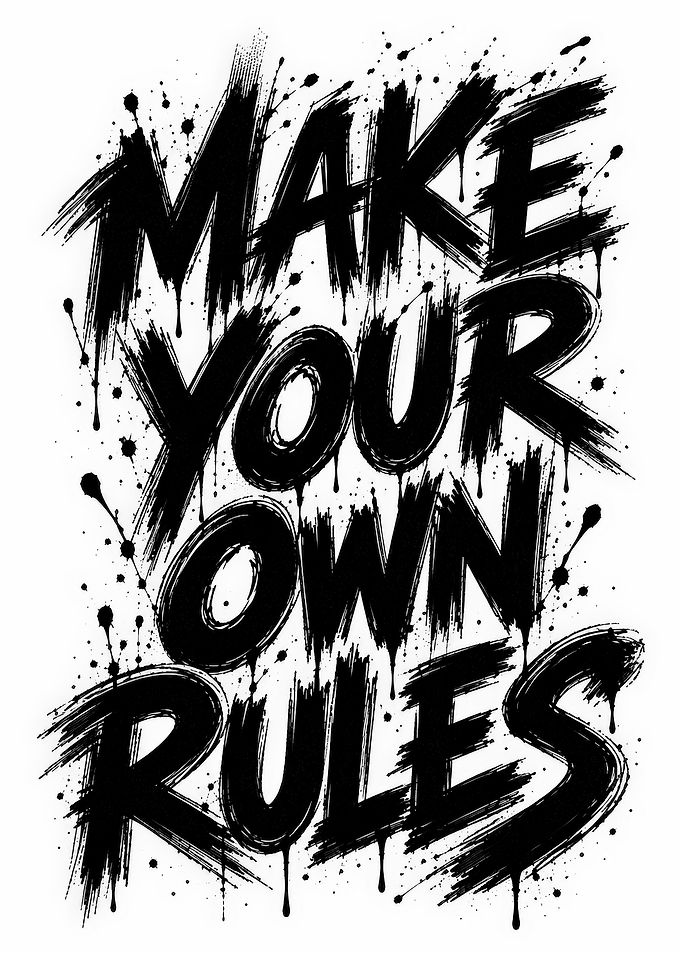 Make Your Own Rules Typography Art
