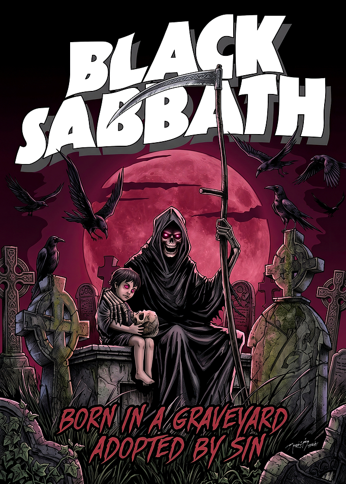Black Sabbath Graveyard Grim Reaper Poster