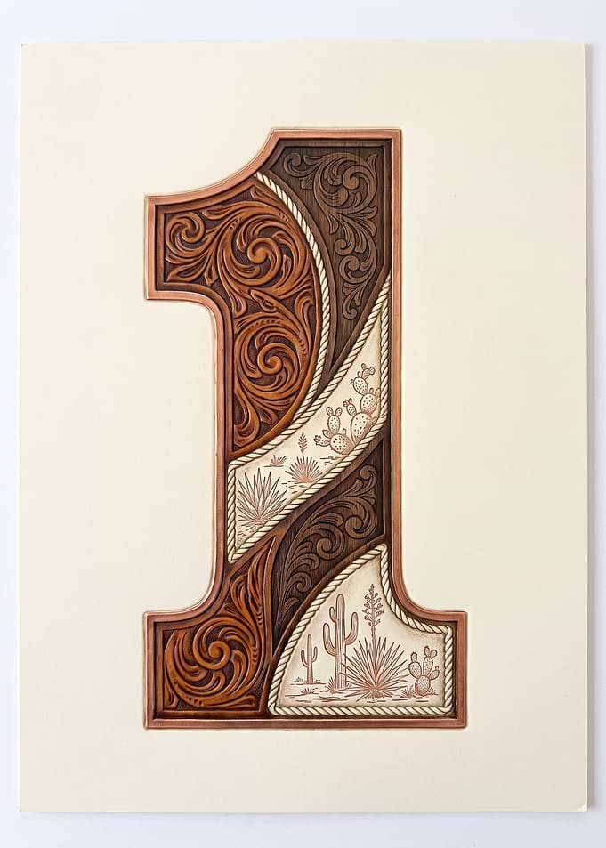 Western Tooled Leather Number One
