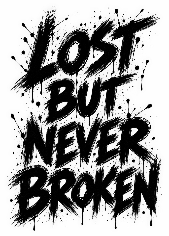 Lost But Never Broken Text Art