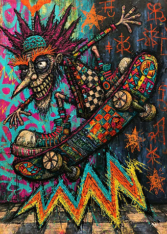 Ramp Renegade - Grotesque Skateboarder Art