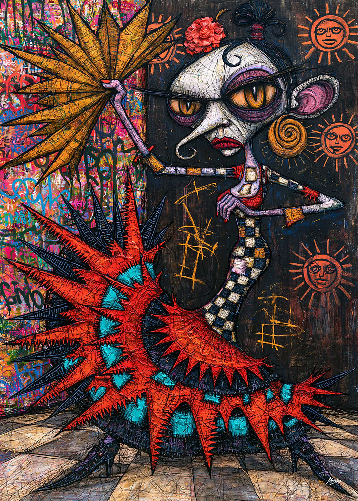 Flamenco Firecracker - Grotesque Surreal Dancer