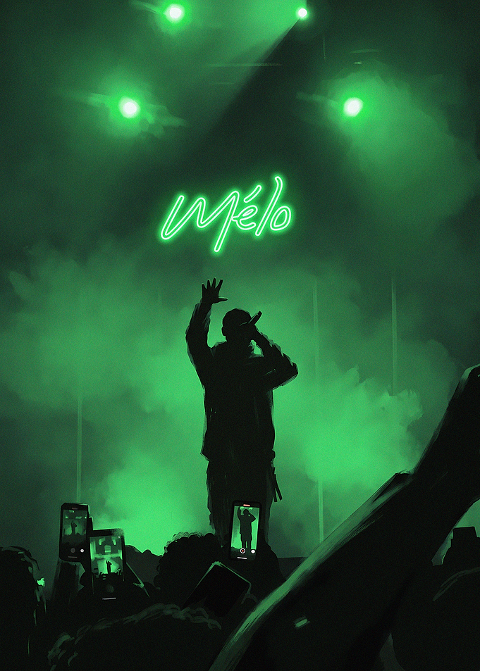 Melo Concert Silhouette Green Neon