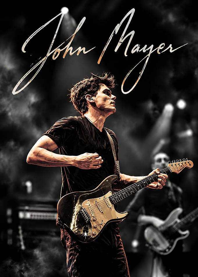 John Mayer Live Concert Performance Poster