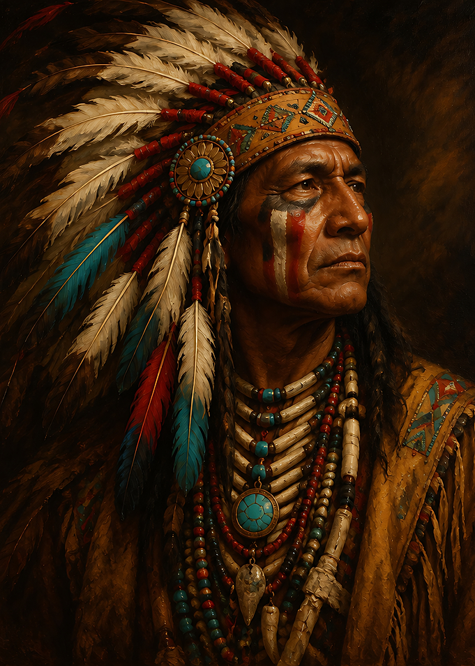 Portrait of a Native American Chief