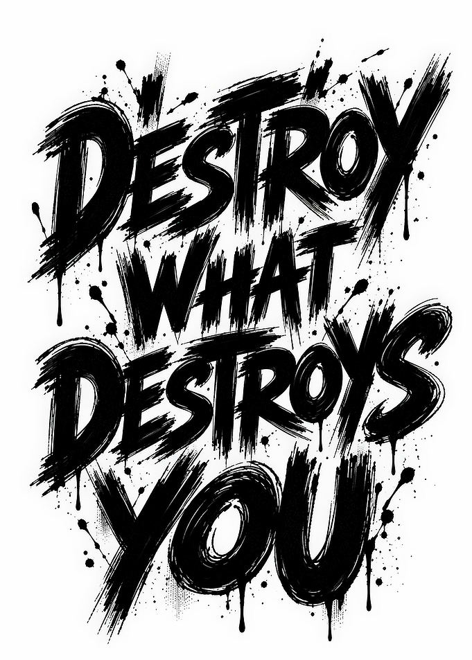 Destroy What Destroys You Typography