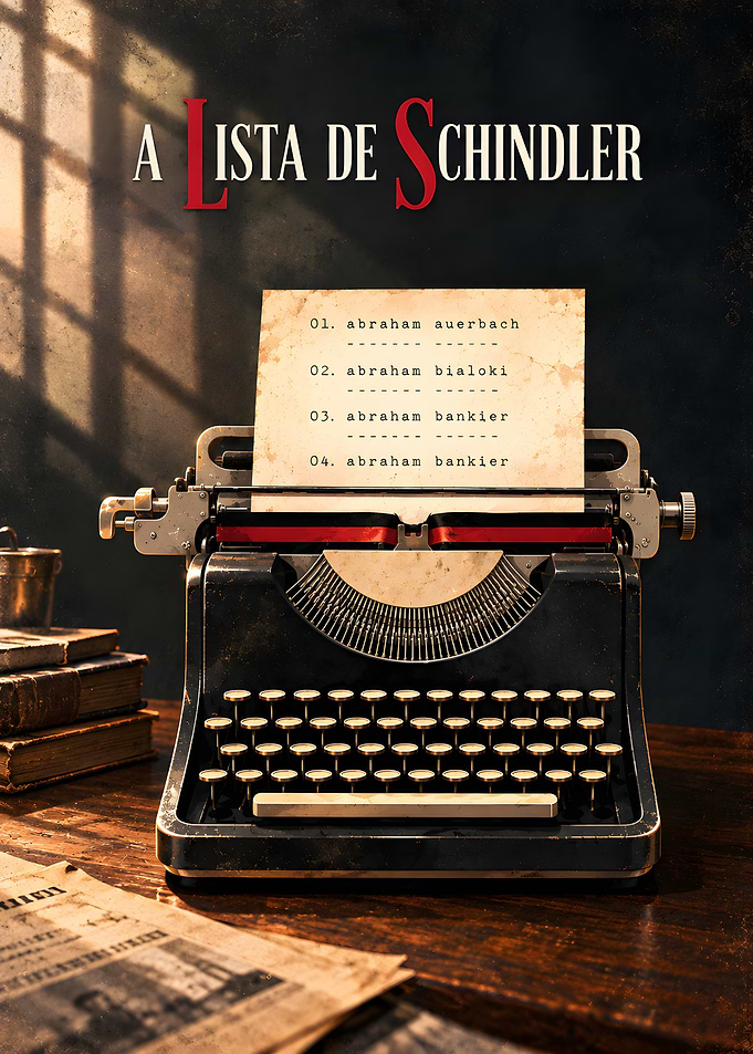 Schindler's List Vintage Typewriter Poster