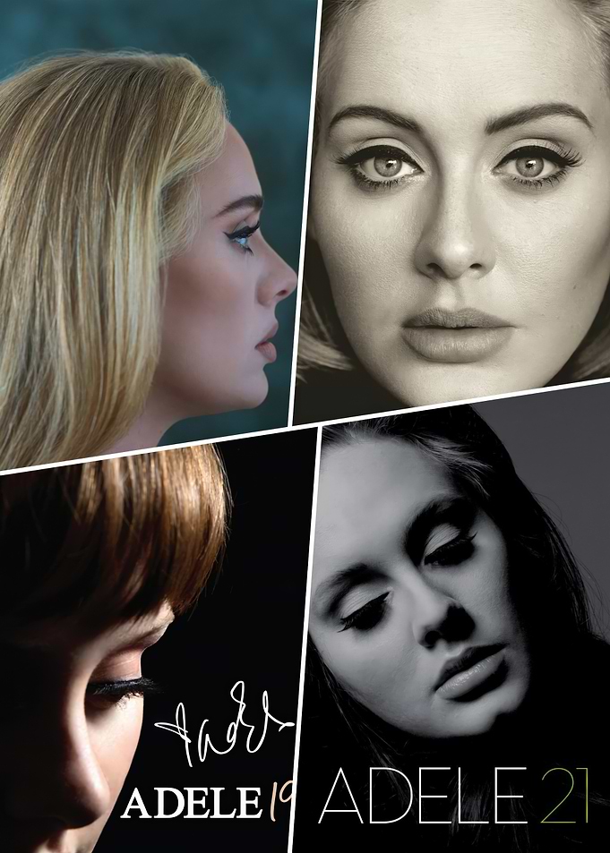 Adele Album Cover Collage Poster