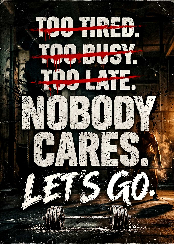 Motivational Gym Workout Poster