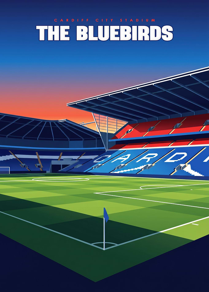 Cardiff City Stadium The Bluebirds Poster