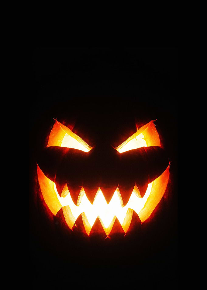 Glowing Spooky Jack-o'-lantern