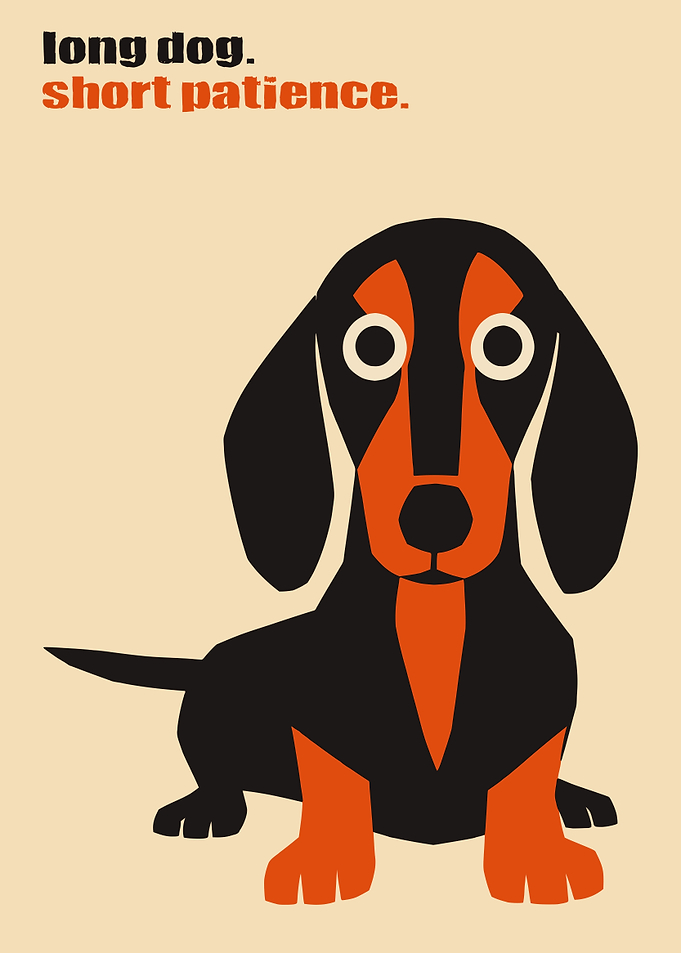 Minimalist Dachshund Poster