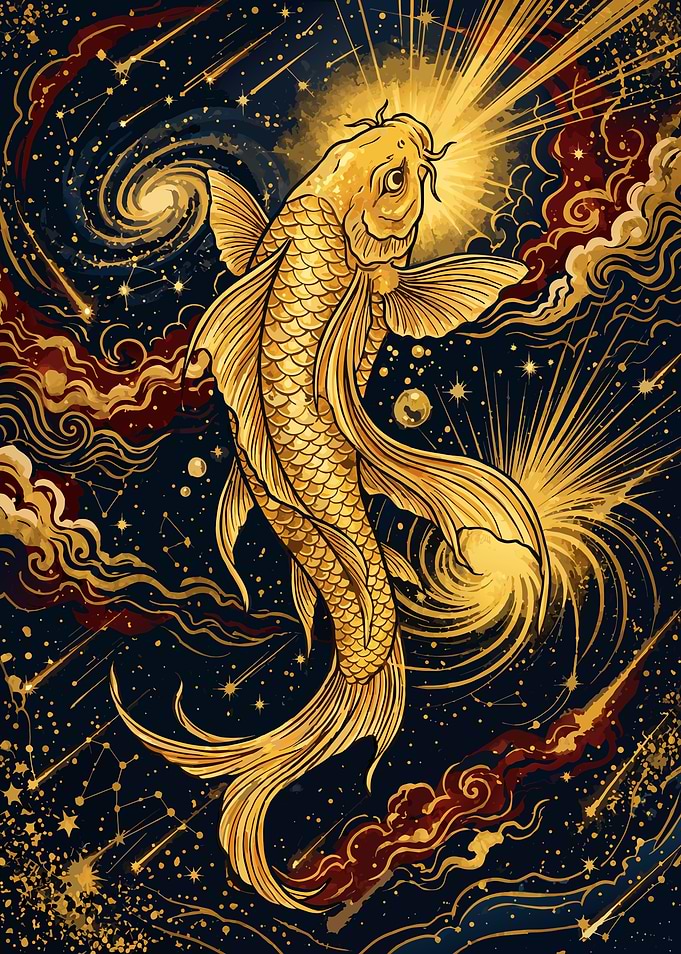 A Koi fish that brings good luck just by looking at it.