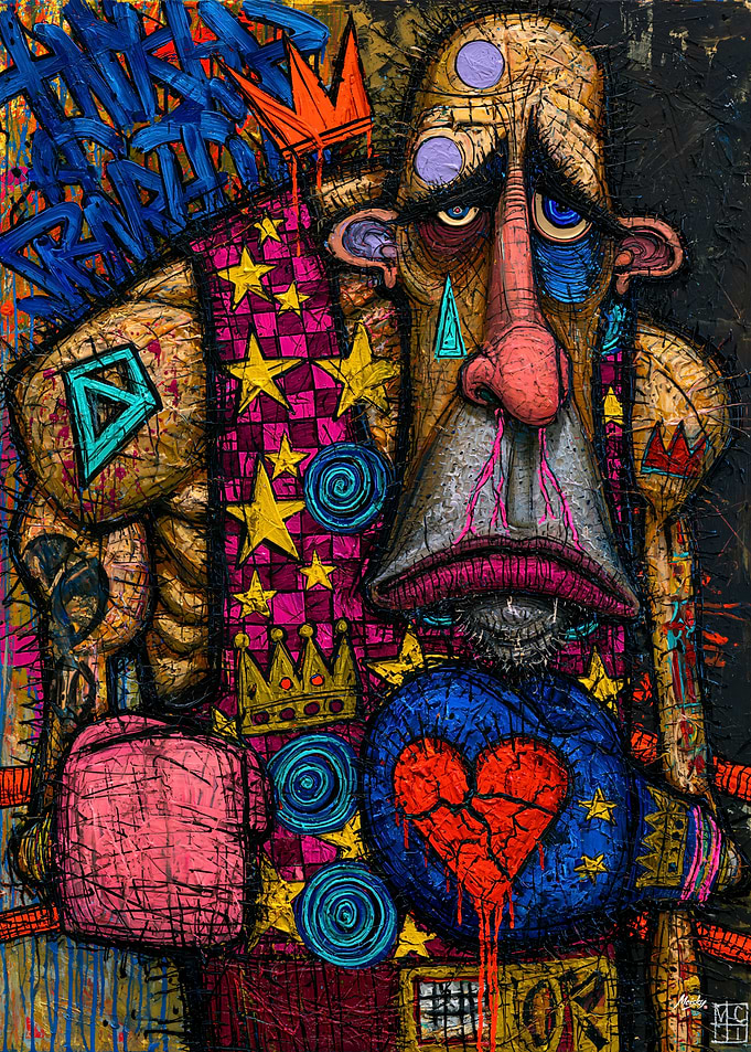 Heartbroken Boxer - Grotesque Boxing Portrait