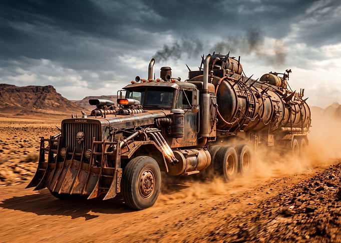 Post-Apocalyptic War Rig Tanker Truck