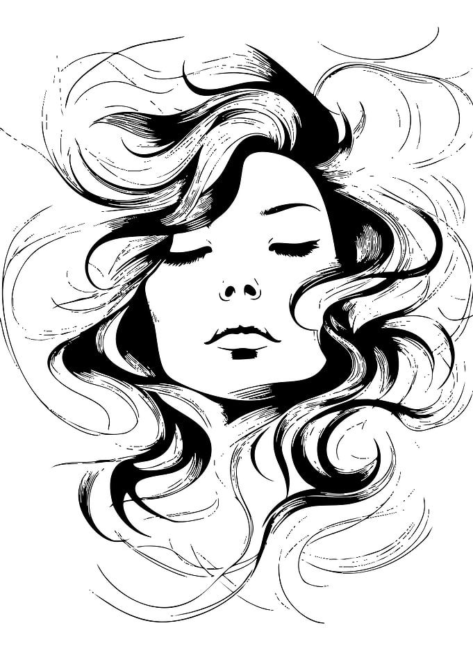 Minimalist Black and White Portrait