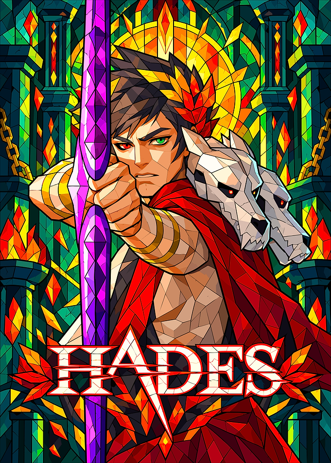 Hades Game Stained Glass Art