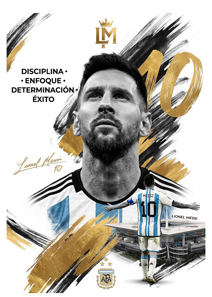 Lionel Messi Inspirational Sports Poster
