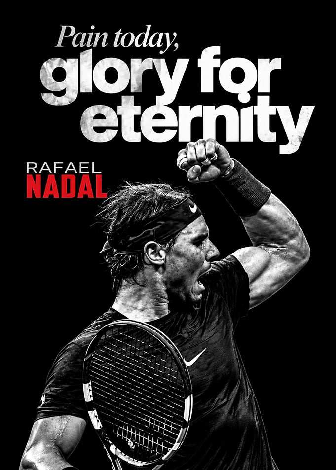 Rafael Nadal Inspirational Tennis Poster