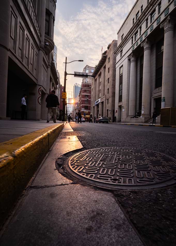 Low Angle View of City Street