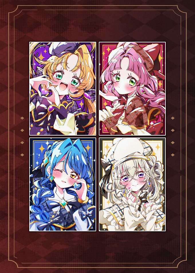 Four Anime Girls Portrait Collection