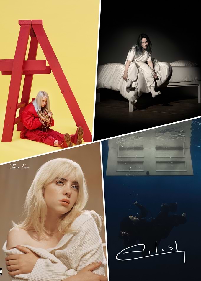 Billie Eilish Album Art Collage