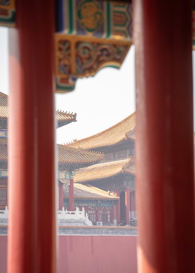 Forbidden City Architecture Through Pillars