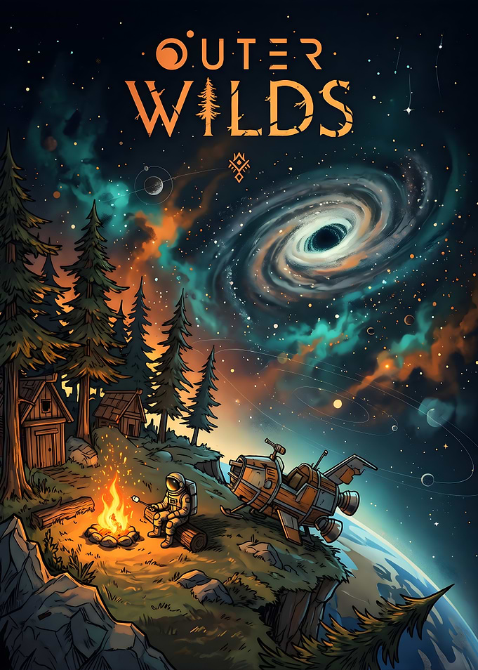 Outer Wilds Space Exploration Poster