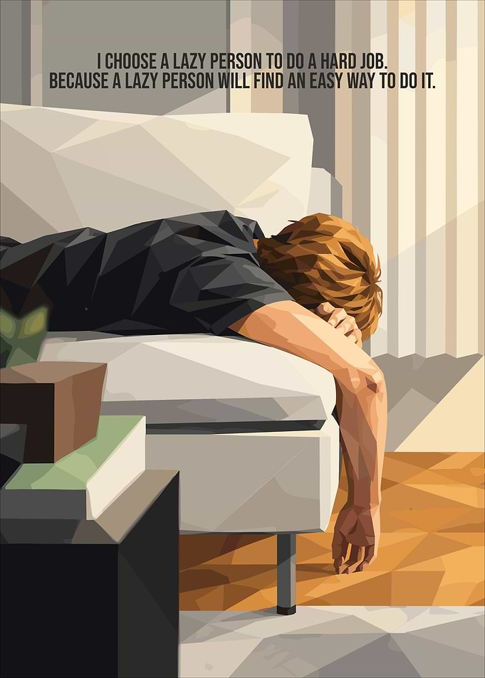 Lazy Person Quote Poster