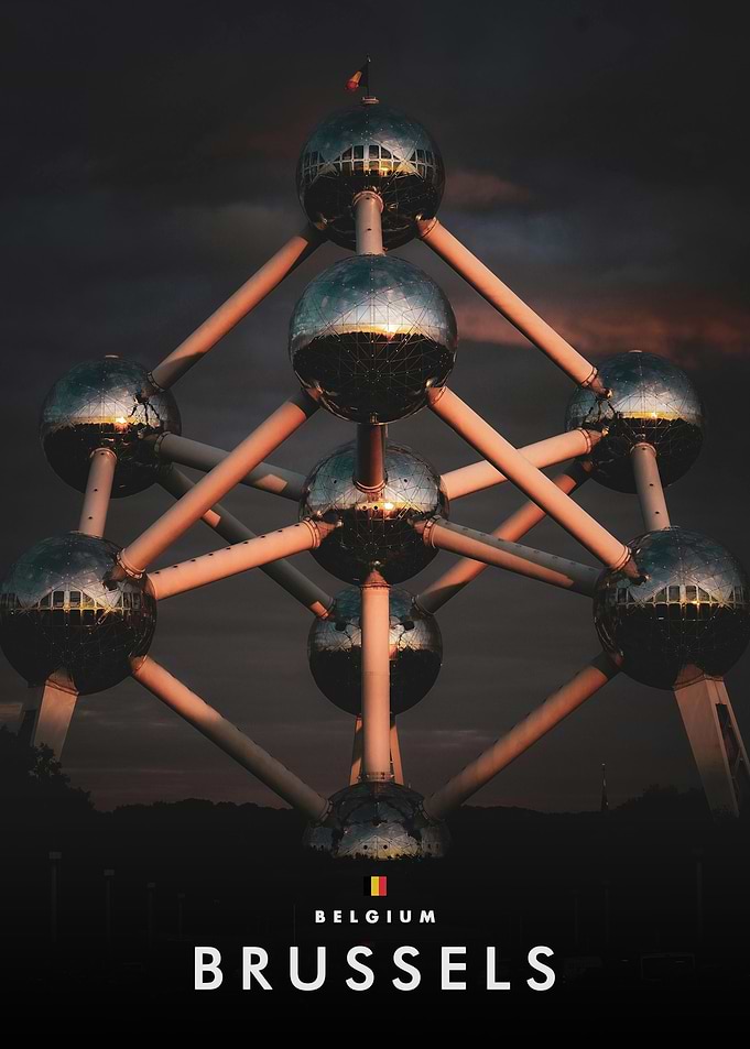 Atomium Landmark in Brussels Belgium