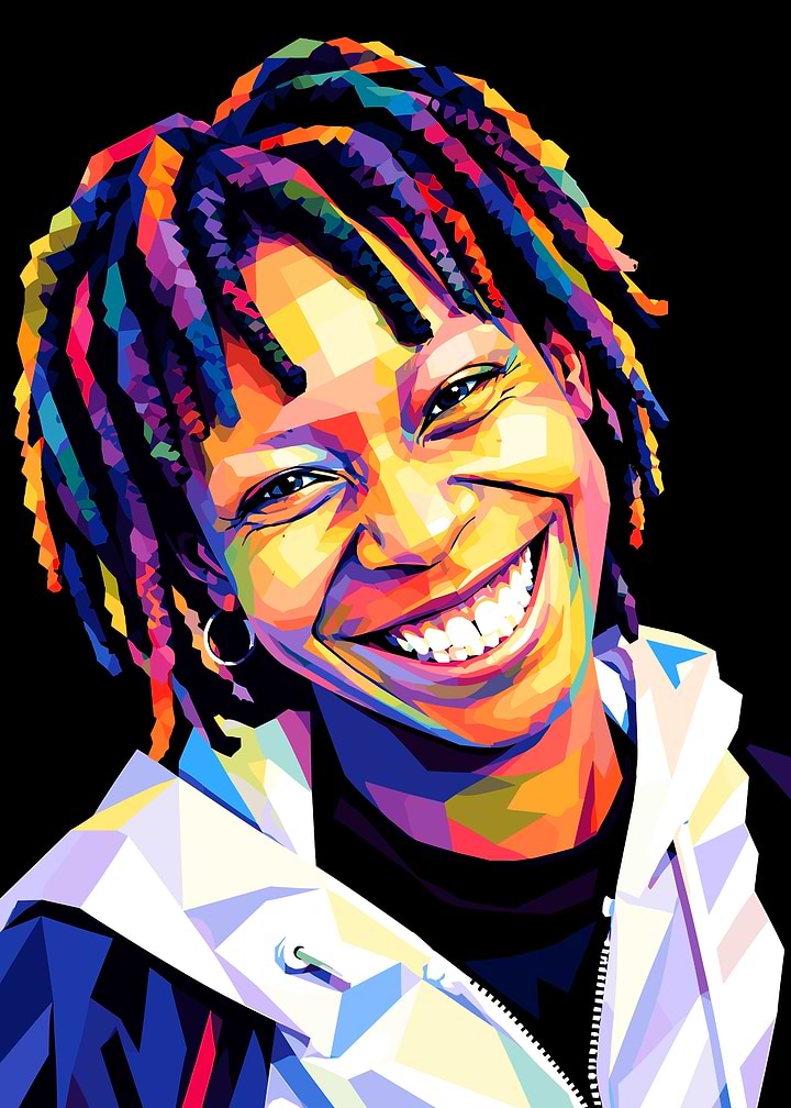 Whoopi Goldberg WPAP Pop Art Portrait