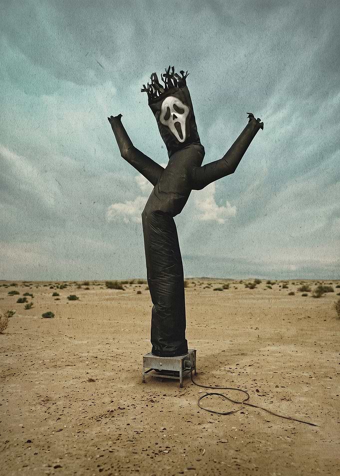 Ghost Face Wacky Tube Man Dark Art