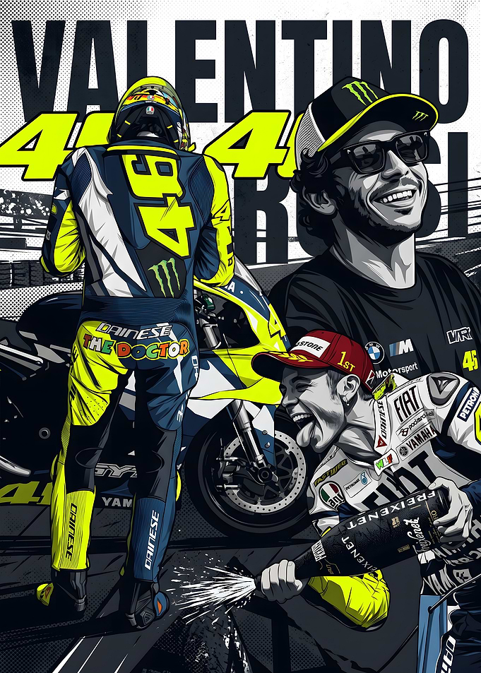 Valentino Rossi MotoGP Tribute Poster