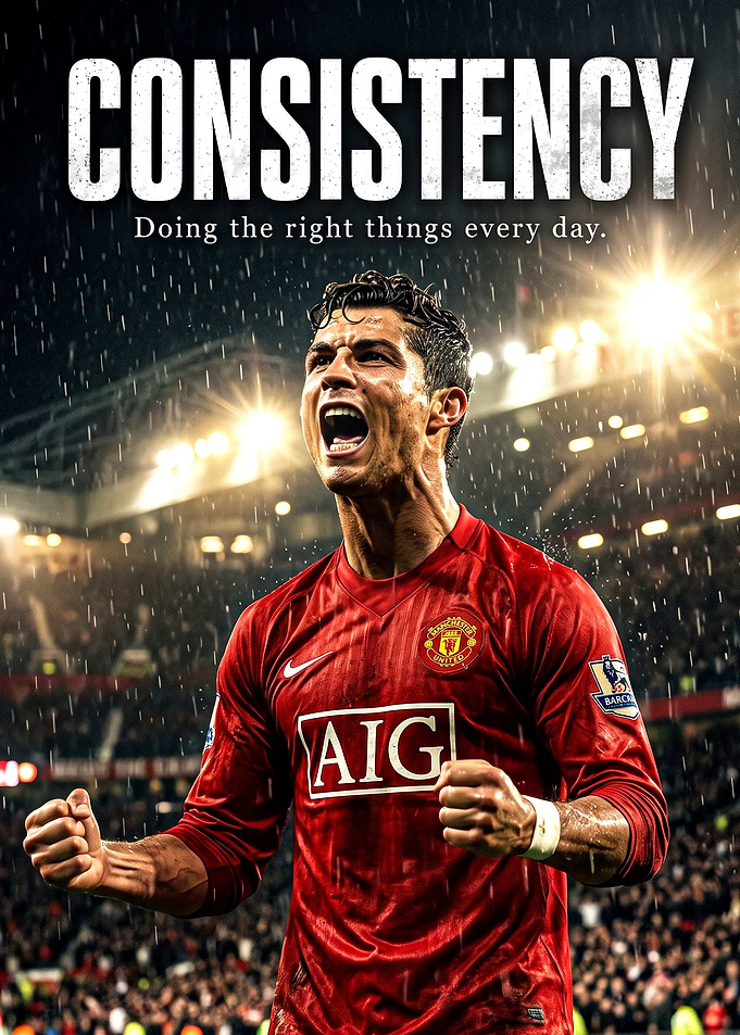 Cristiano Ronaldo Consistency Motivational Poster
