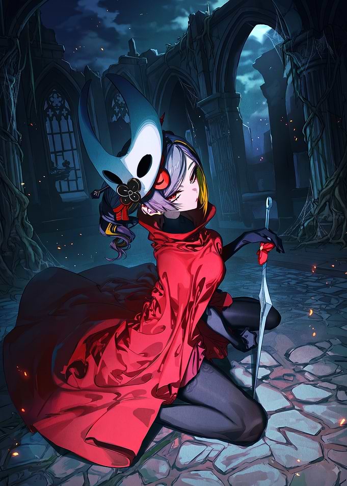 Hornet from Hollow Knight Anime Style