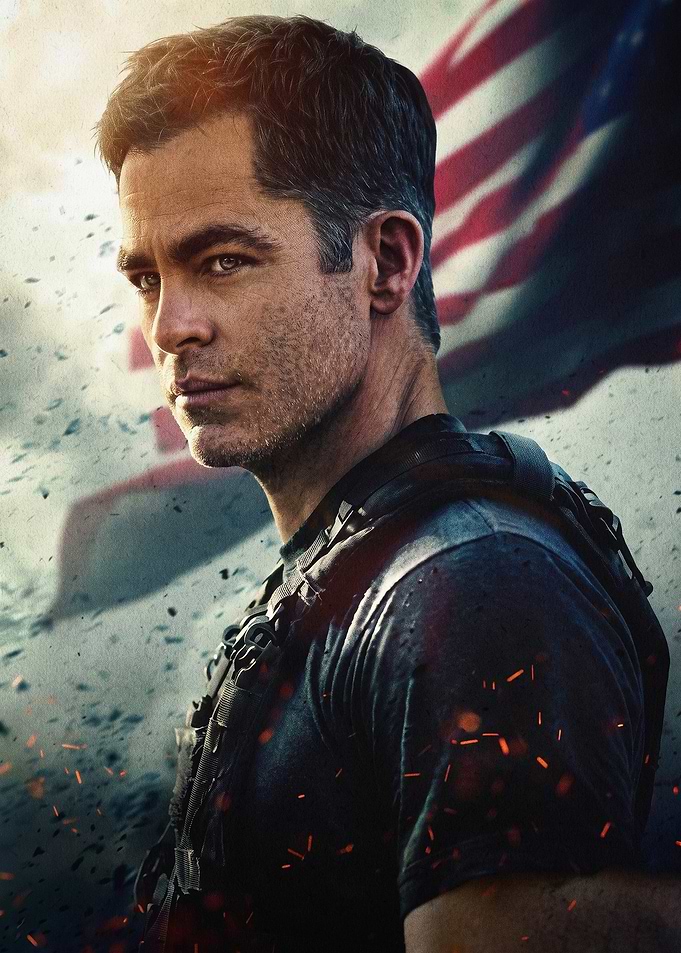 Action Hero American Flag Art Poste