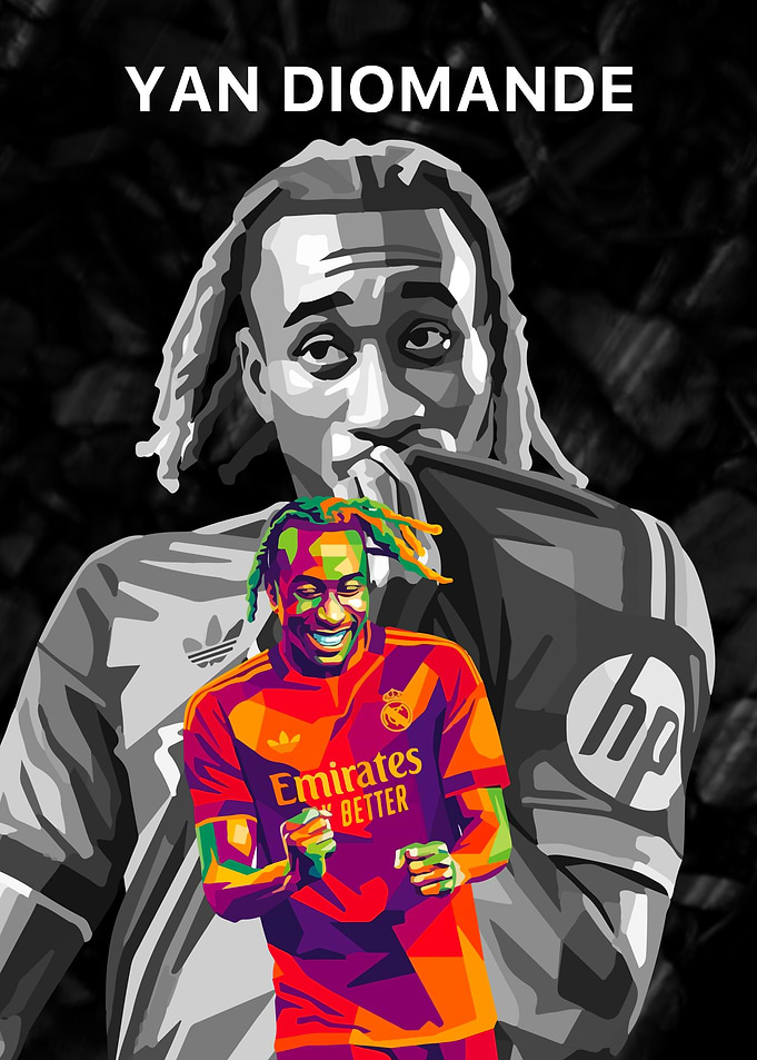 Yan Diomande Pop Art Portrait