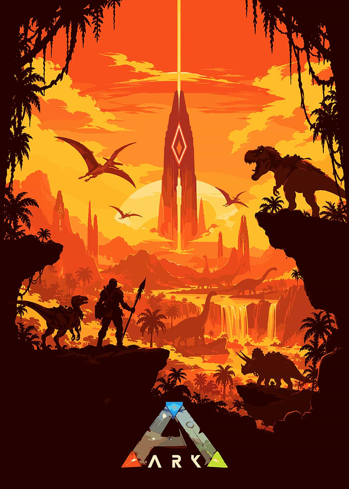 ARK Survival Evolved Pixel Art Poster