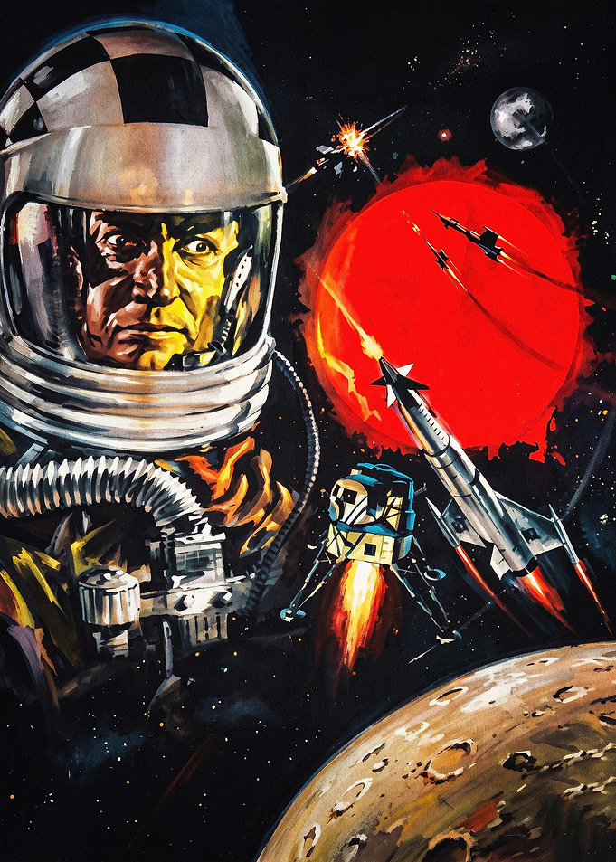 Retro Space Astronaut Art
