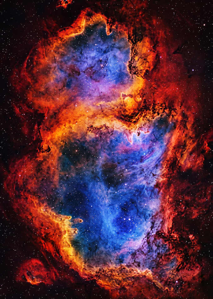 Vibrant Colorful Nebula in Deep Space