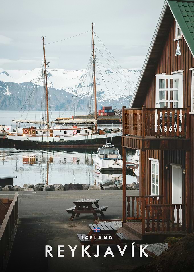 Reykjavik Harbor Waterfront View