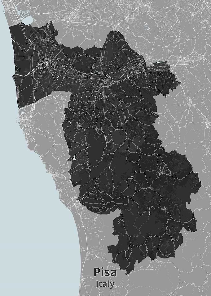 Map of Pisa Italy