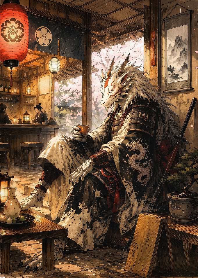 Samurai Fox Mythical Japan Art